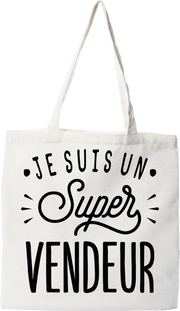 Tote bag coton recyclé je suis un super vendeur