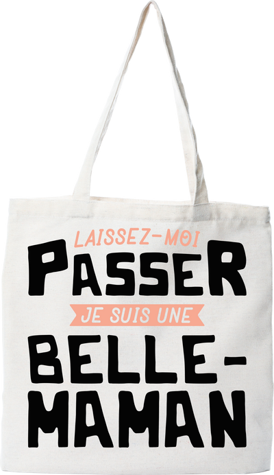 Tote bag coton recyclé je suis une belle-maman