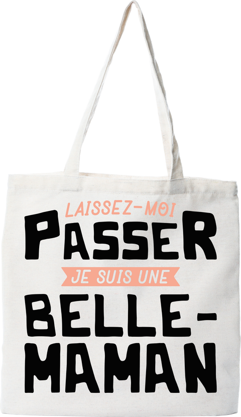 Tote bag coton recyclé je suis une belle-maman