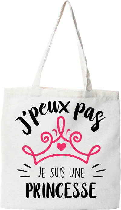 Tote bag coton recyclé je suis une princesse