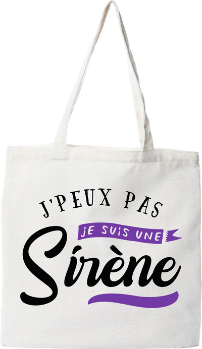 Tote bag coton recyclé je suis une sirène