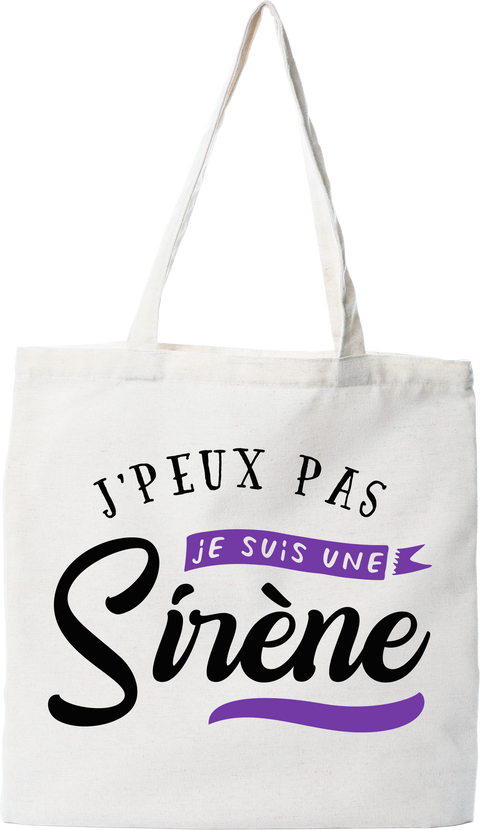 Tote bag coton recyclé je suis une sirène