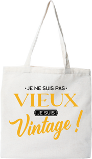 Tote bag coton recyclé je suis vintage 2