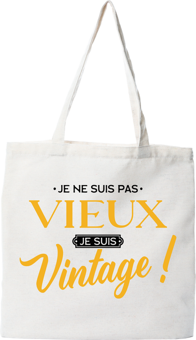 Tote bag coton recyclé je suis vintage 2