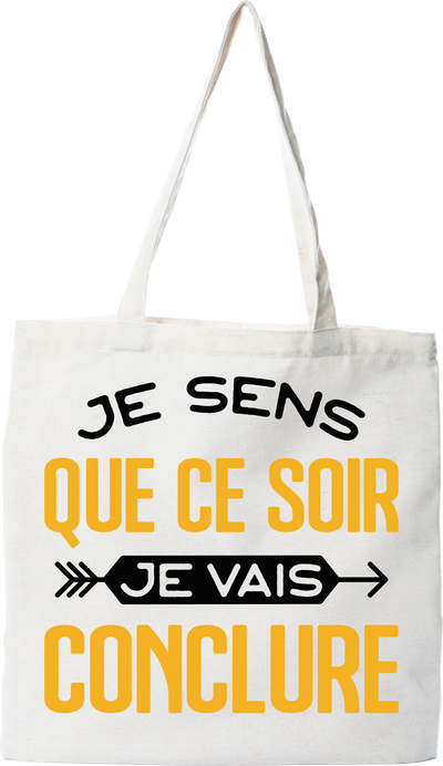 Tote bag coton recyclé je vais conclure