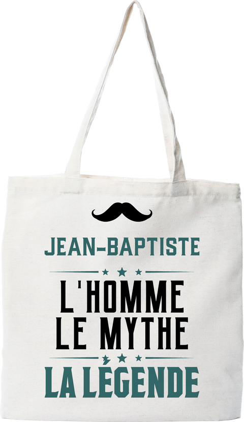 Tote bag coton recyclé jean-baptiste l'homme le mythe la légende
