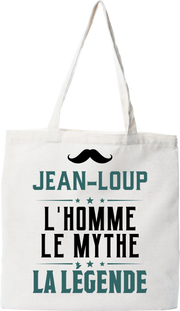 Tote bag coton recyclé jean-loup l'homme le mythe la légende