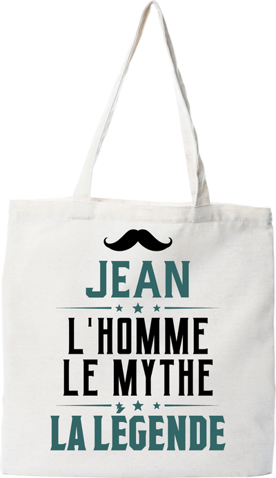 Tote bag coton recyclé jean l'homme le mythe la légende
