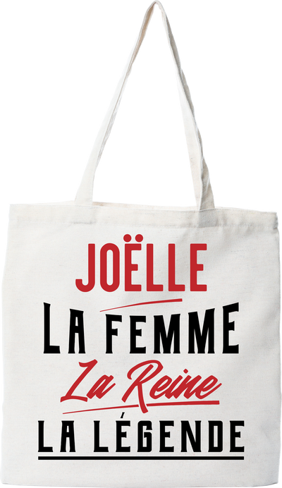 Tote bag coton recyclé joëlle la femme la reine la légende