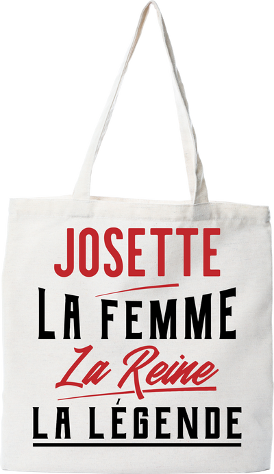Tote bag coton recyclé josette la femme la reine la légende