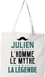 Tote bag coton recyclé julien l'homme le mythe la légende