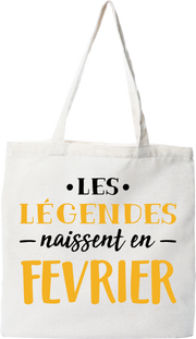 Tote bag coton recyclé légende de février