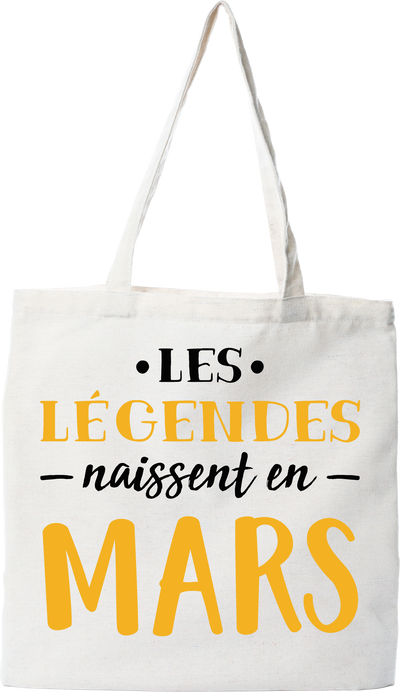Tote bag coton recyclé légende de mars