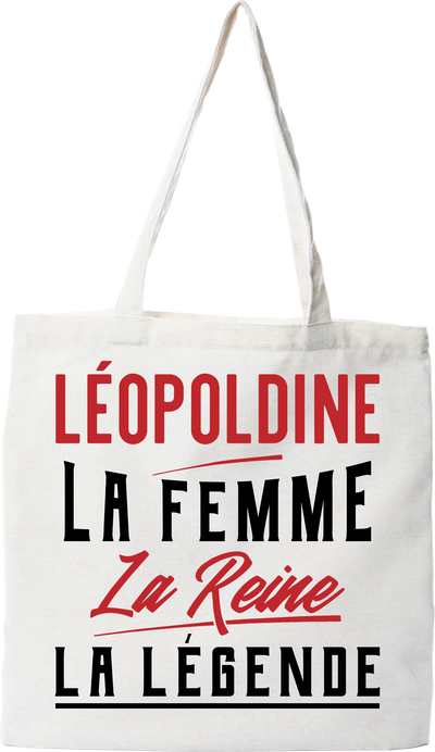 Tote bag coton recyclé léopoldine la femme la reine la légende