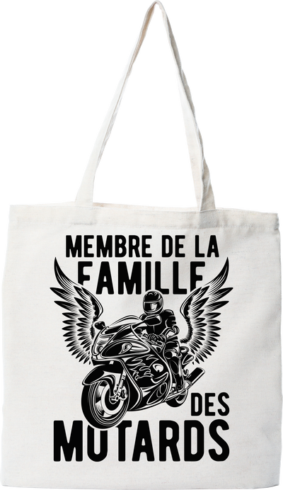 Tote bag coton recyclé la famille des motards 2