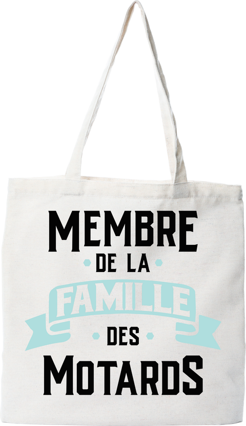 Tote bag coton recyclé la famille des motards