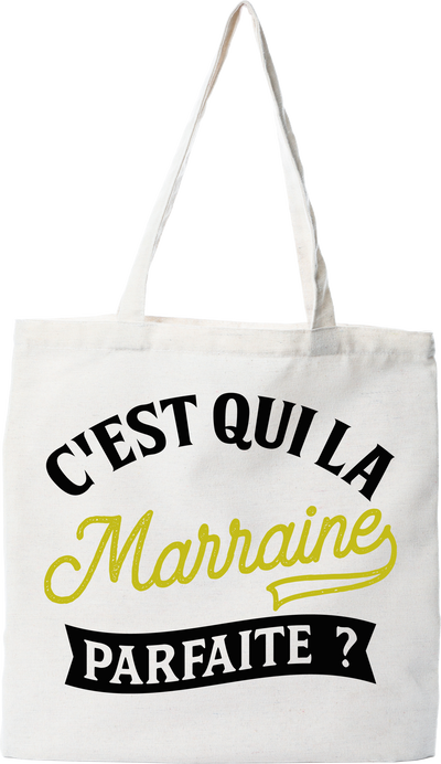 Tote bag coton recyclé la marraine parfaite 2