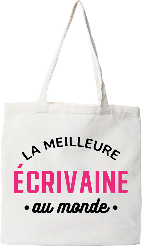 Tote bag coton recyclé la meilleure écrivaine au monde