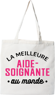 Tote bag coton recyclé la meilleure aide-soignante au monde