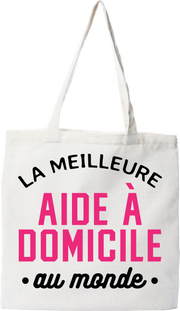 Tote bag coton recyclé la meilleure aide à domicile au monde