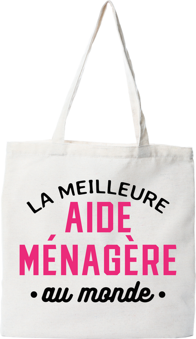 Tote bag coton recyclé la meilleure aide ménagère au monde