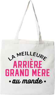 Tote bag coton recyclé la meilleure arrière grand mère au monde
