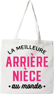 Tote bag coton recyclé la meilleure arrière nièce au monde