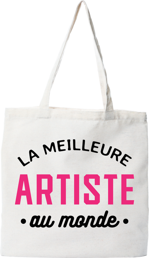 Tote bag coton recyclé la meilleure artiste au monde