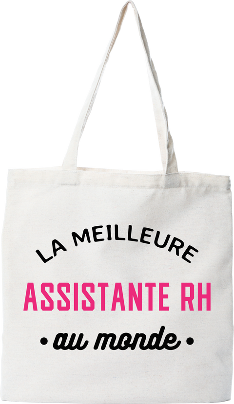 Tote bag coton recyclé la meilleure assistante rh au monde