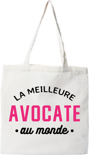 Tote bag coton recyclé la meilleure avocate au monde