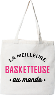 Tote bag coton recyclé la meilleure basketteuse au monde