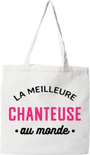 Tote bag coton recyclé la meilleure chanteuse au monde