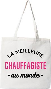 Tote bag coton recyclé la meilleure chauffagiste au monde