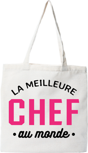 Tote bag coton recyclé la meilleure chef au monde