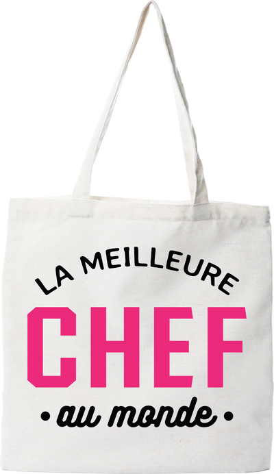 Tote bag coton recyclé la meilleure chef au monde