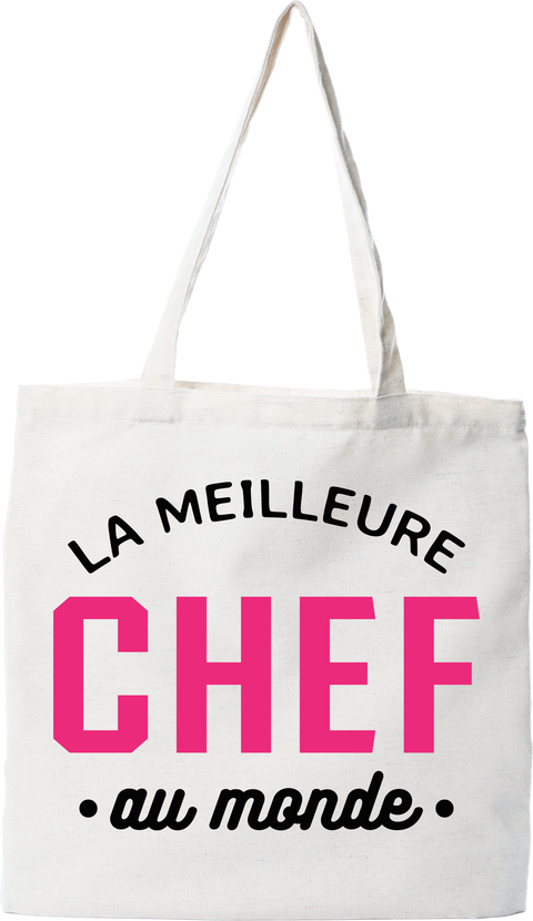 Tote bag coton recyclé la meilleure chef au monde