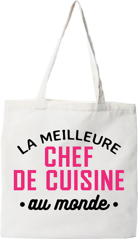 Tote bag coton recyclé la meilleure chef de cuisine au monde