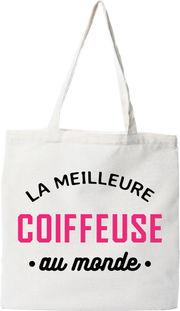 Tote bag coton recyclé la meilleure coiffeuse au monde