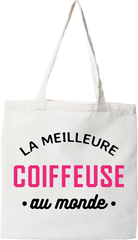 Tote bag coton recyclé la meilleure coiffeuse au monde