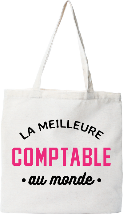 Tote bag coton recyclé la meilleure comptable au monde