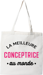 Tote bag coton recyclé la meilleure conceptrice au monde