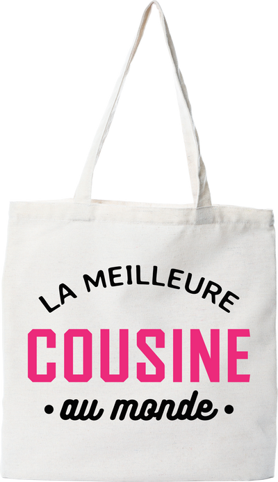 Tote bag coton recyclé la meilleure cousine au monde