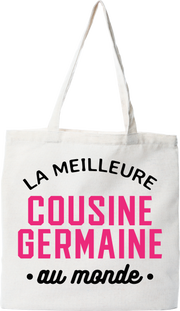 Tote bag coton recyclé la meilleure cousine germaine au monde