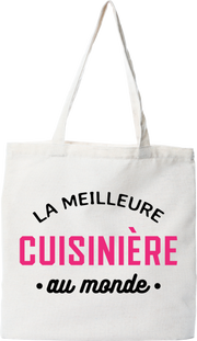 Tote bag coton recyclé la meilleure cuisinière au monde