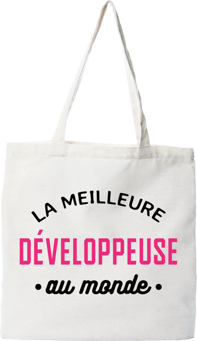 Tote bag coton recyclé la meilleure développeuse au monde