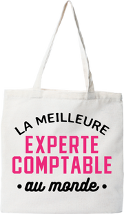Tote bag coton recyclé la meilleure experte comptable au monde