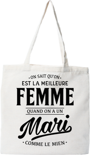 Tote bag coton recyclé la meilleure femme