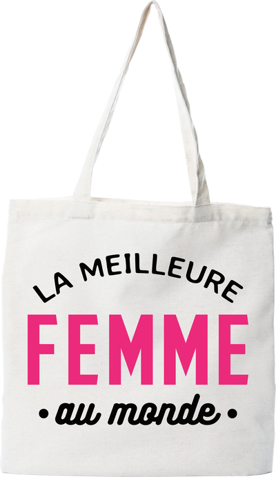 Tote bag coton recyclé la meilleure femme au monde