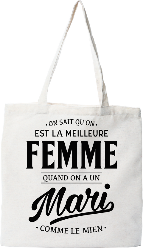 Tote bag coton recyclé la meilleure femme