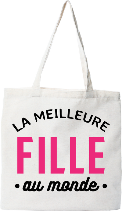 Tote bag coton recyclé la meilleure fille au monde